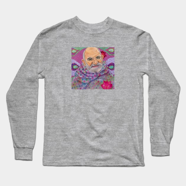 Baba Neem Karoli Long Sleeve T-Shirt by karenpaytonart